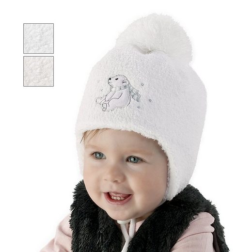 F.P.H. MAJA Fleecemütze Wintermütze Bindemütze Bommelmütze Babymütze mit Fleece gefüttert mehr Hotsell