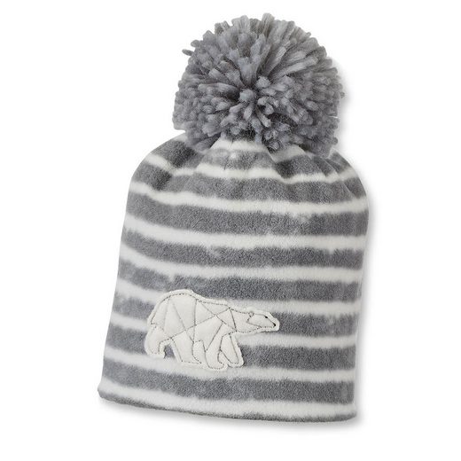 STERNTALER® Ohrenmütze Wintermütze Bommelmütze mit Eisbär-Applikation gestreift mehr Zeitlich begrenztes Angebot