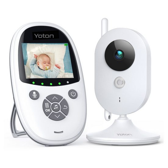 YOTON Video-Babyphone Babyphone mit Kamera 2.4"LCD, Nachtsicht, Temperaturanzeige, Schlaflieder, VOX mehr