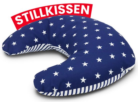AMILIAN Stillkissen Lagerungskissen - Seitenschläferkissen - Stillkissen klein Schwangerschaftskissen zum Schlafen, pregnancy pillow mit Füllung inkl. Bezug mit Stickerei (60x42 cm), für Mütter und Babys mehr Versandkostenfrei