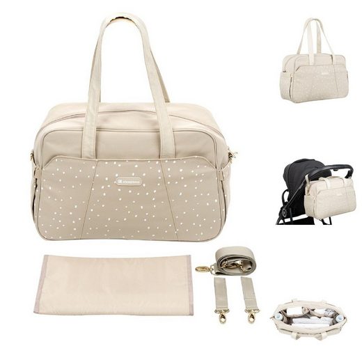 KIKKABOO Wickeltasche Wickeltasche Chelsea (1-tlg), mit Wickelunterlage, Seitentaschen, Thermofach mehr
