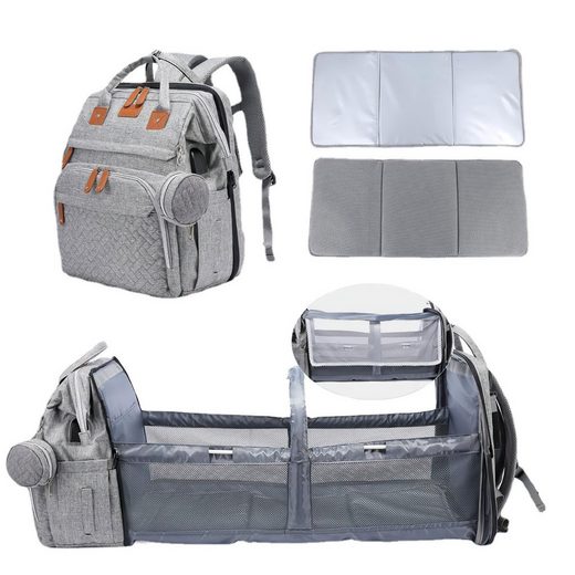 SURFOU Wickeltasche Rucksack Wickelrucksack Baby Lässiger Multifunktionaler (Kinderwagengurte für Mama und Papa Einheitsgröße Waterproof USB), Großraum Reiserucksack mit Wickelauflage und Schnullertasche mehr