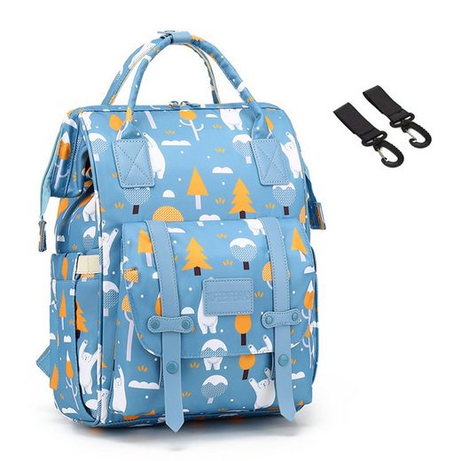 REDOM Wickelrucksack Wickeltasche Rucksack Baby Multifunktions-Babytaschen wasserabweisend (Windeln Babyflasche Milchfläsche Rucksack Tasche mit USB-Anschluss, Multifunktional, Babytasche, Wickelrucksack), mit Kinderwagen-Haken Clearance-Verkauf