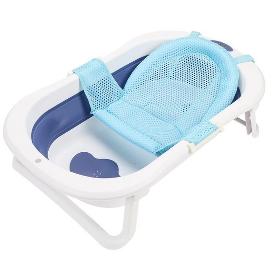 BETTIZIA Babybadewanne Faltbadewanne Badewanne Babybadewanne mit Abfluss (Blau mit Kissen) mehr
