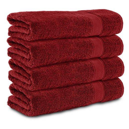 KOMFORTEC Badetücher 100% Baumwolle, 470 g/m² Frottee (4-St), Handtücher 70x140 cm Set, Weich mehr