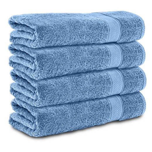 KOMFORTEC Badetücher 100% Baumwolle, 470 g/m² Frottee (4-St), Handtücher 70x140 cm Set, Weich mehr Blitzverkäufe
