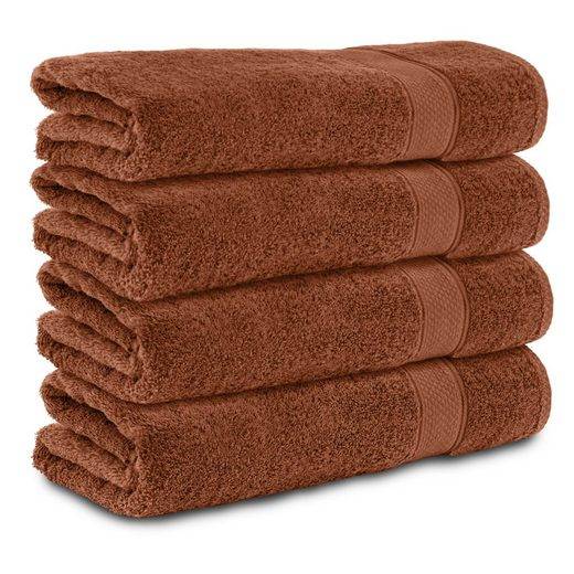 KOMFORTEC Badetücher 100% Baumwolle, 470 g/m² Frottee (4-St), Handtücher 70x140 cm Set, Weich mehr Kostenloser Versand