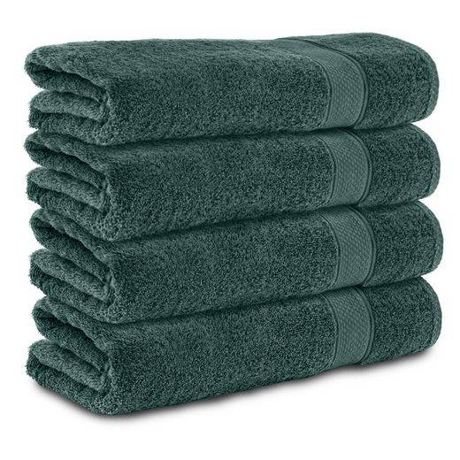 KOMFORTEC Badetücher 100% Baumwolle, 470 g/m² Frottee (4-St), Handtücher 70x140 cm Set, Weich mehr