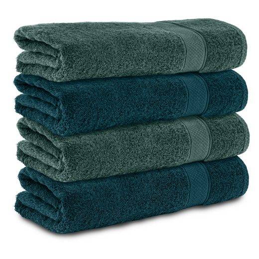 KOMFORTEC Badetücher 100% Baumwolle, 470 g/m² Frottee (4-St), Handtücher 70x140 cm Set, Weich mehr Fabrik Onlineshop