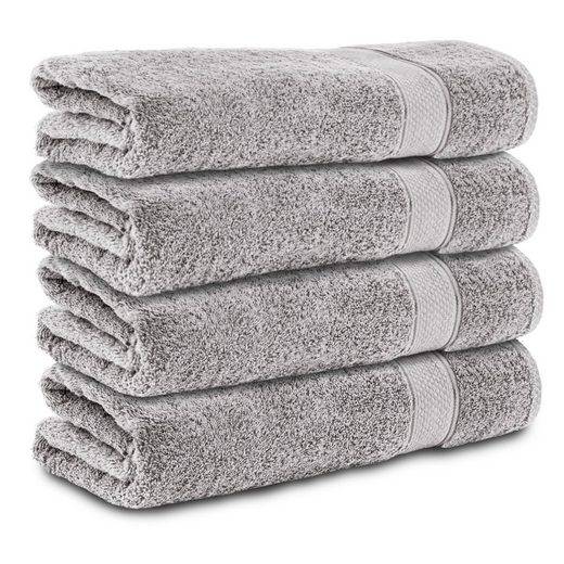 KOMFORTEC Badetücher 100% Baumwolle, 470 g/m² Frottee (4-St), Handtücher 70x140 cm Set, Weich mehr Sonderangebot