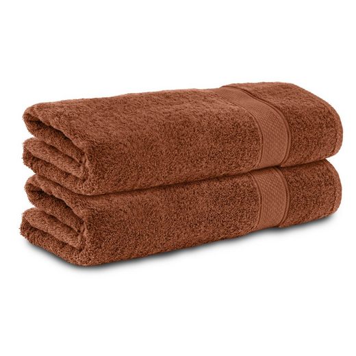 KOMFORTEC Badetücher 100% Baumwolle, 470 g/m² Frottee (2-St), Handtücher 70x140 cm Set, Weich mehr Nur noch ein Tag übrig