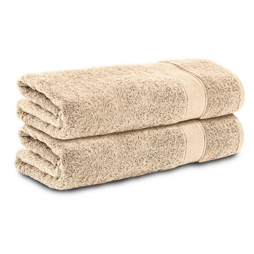 KOMFORTEC Badetücher 100% Baumwolle, 470 g/m² Frottee (2-St), Handtücher 70x140 cm Set, Weich mehr
