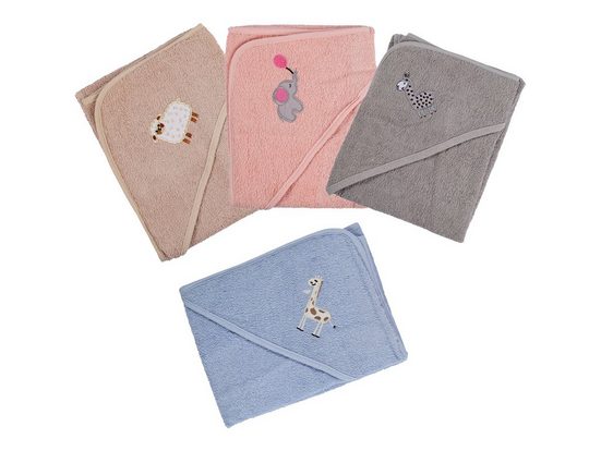 CLINOTEST Kapuzenhandtuch Kuscheliges Handtuch für Babys, 80x80 cm, verschiedene Farben mehr 50% Rabatt für begrenzte Zeit