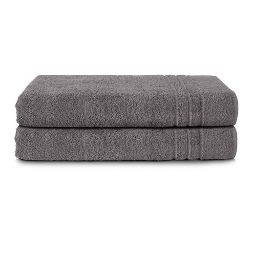 KOMFORTEC Saunatuch 80x200 cm Saunatücher Set aus 100% Baumwolle Frottee (2-St), XXL, Weich, Groß, Schnelltrocknend mehr