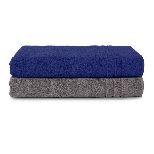 KOMFORTEC Saunatuch 80x200 cm Saunatücher Set aus 100% Baumwolle Frottee (2-St), XXL, Weich, Groß, Schnelltrocknend mehr Sonderangebot