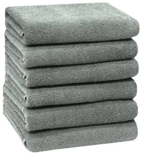 ZOLLNER Handtücher Walkfrottier (6-St), 50 x 100 cm, 100% Baumwolle, vom Hotelwäschespezialisten mehr Vatertagsangebot