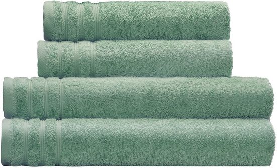 KLEINE WOLKE Handtuch Set Royal Frottier (Set, 4-St), Uni Farben, Handtücher, Duschtücher, Bordüre, weich mehr Tägliche Deals