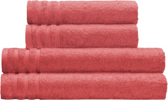 KLEINE WOLKE Handtuch Set Royal Frottier (Set, 4-St), Uni Farben, Handtücher, Duschtücher, Bordüre, weich mehr Tägliche Deals