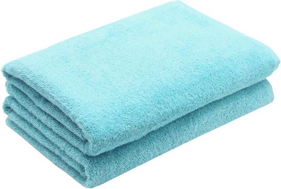 ZOLLNER Duschtücher Walkfrottier (2-St), 70 x 140 cm, 100% Baumwolle, alle Farben bis 95°C waschbar mehr Bestseller