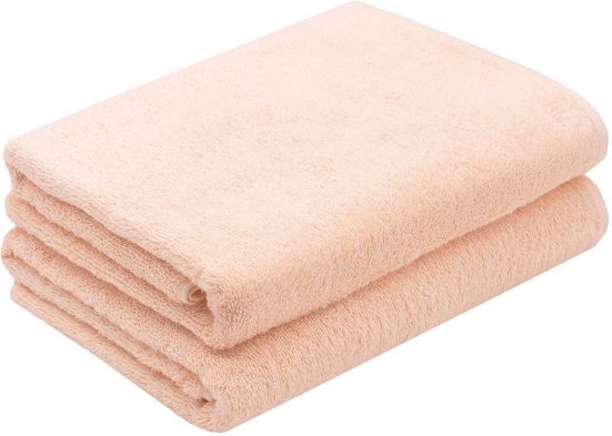 ZOLLNER Duschtücher Walkfrottier (2-St), 70 x 140 cm, 100% Baumwolle, alle Farben bis 95°C waschbar mehr Räumungsverkauf