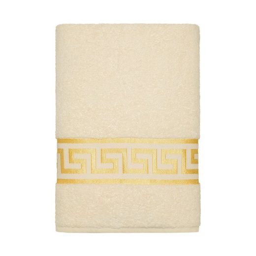 BELLE ARTI Handtücher Luxus Mäander Gästetücher Badetücher Duschtücher Saunatücher in Set (1-St), schwarz, weiss, beige, rot, gold, 100% Baumwolle, Frottee, eingestickt mehr