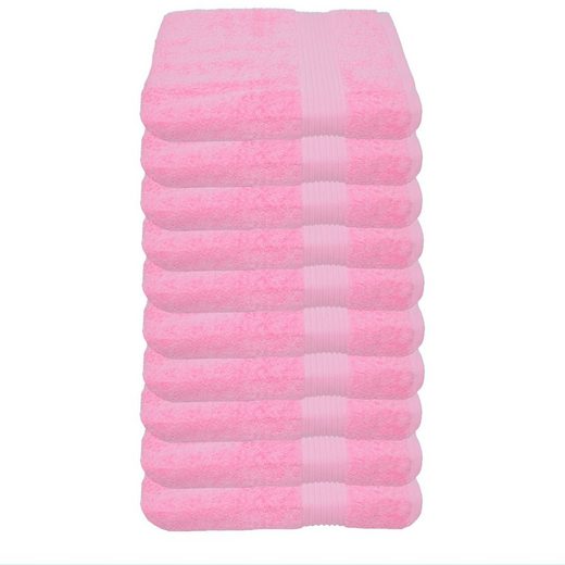 JULIE JULSEN Gästehandtücher 10-Gästehandtücher-Fuchsia-Gästetuch 30 x 50 cm Baumwolle (10-St) mehr Fabrik Onlineshop