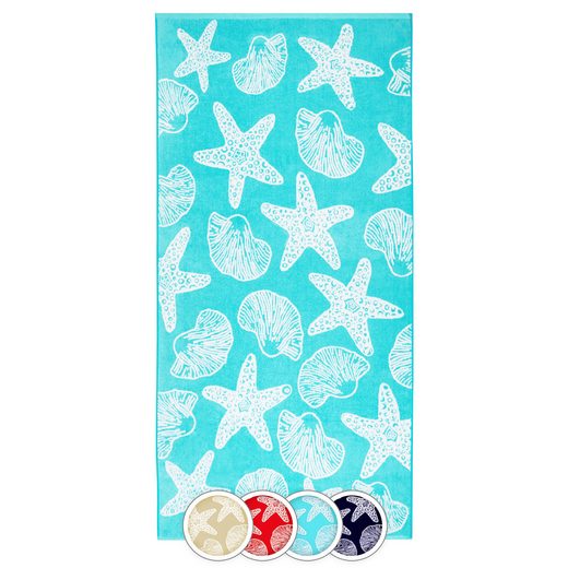 ZOLLNER Strandtuch Frottee (1-St), 90 x 180 cm, 100% Baumwolle, mit Meerestier-Design mehr Valentinstagsangebot