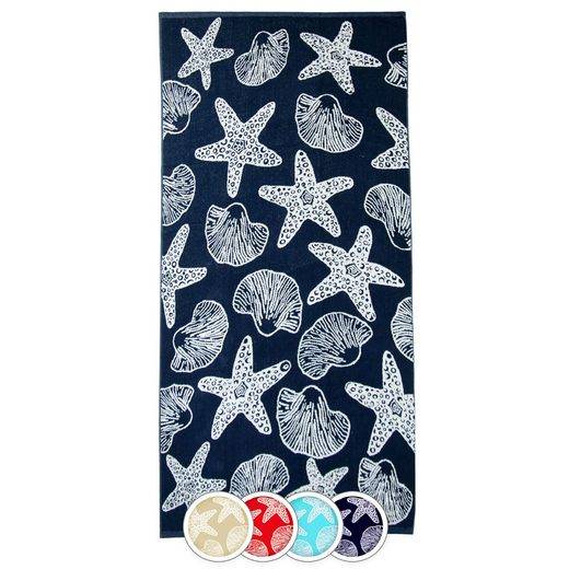 ZOLLNER Strandtuch Frottee (1-St), 90 x 180 cm, 100% Baumwolle, mit Meerestier-Design mehr Lagerräumung