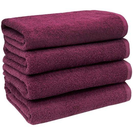 ZOLLNER Handtücher Walkfrottier (4-St), 50 x 100 cm, 100% Baumwolle, alle Farben bis 95°C waschbar mehr Blitzangebot