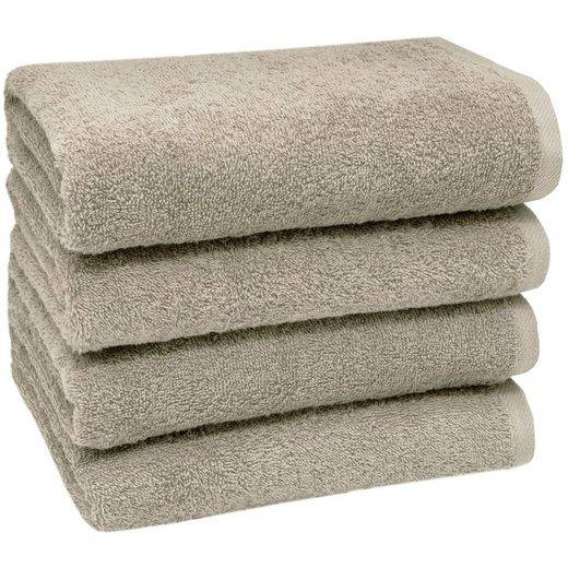ZOLLNER Handtücher Walkfrottier (4-St), 50 x 100 cm, 100% Baumwolle, alle Farben bis 95°C waschbar mehr Tägliche Deals