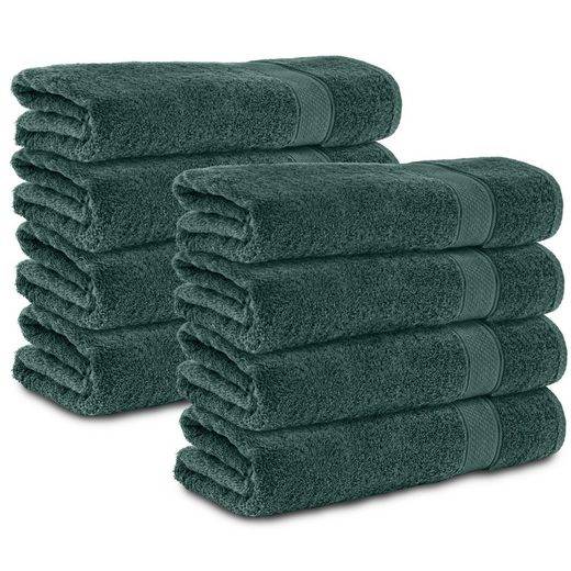 KOMFORTEC Badetücher 100% Baumwolle, 470 g/m² Frottee (8-St), Handtücher 70x140 cm Set, Weich mehr Hotsell