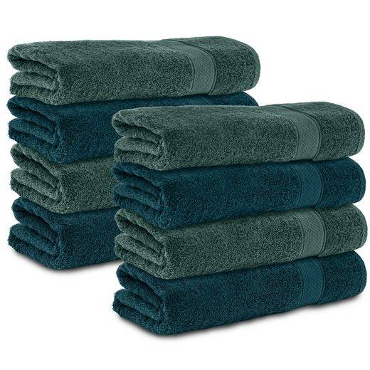 KOMFORTEC Badetücher 100% Baumwolle, 470 g/m² Frottee (8-St), Handtücher 70x140 cm Set, Weich mehr Meist gekauft