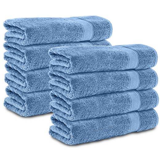 KOMFORTEC Badetücher 100% Baumwolle, 470 g/m² Frottee (8-St), Handtücher 70x140 cm Set, Weich mehr Blitzverkäufe