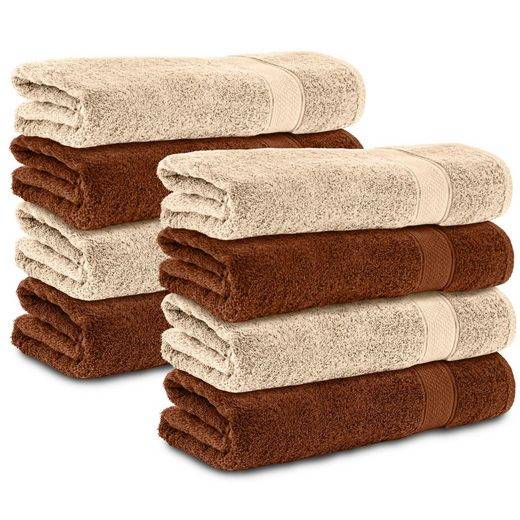 KOMFORTEC Badetücher 100% Baumwolle, 470 g/m² Frottee (8-St), Handtücher 70x140 cm Set, Weich mehr Limitierter Zeitrabatt