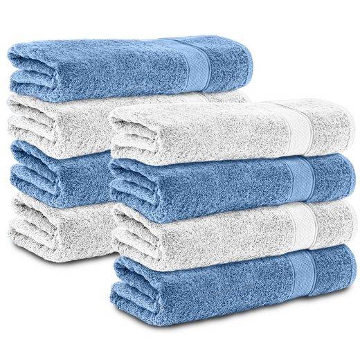 KOMFORTEC Badetücher 100% Baumwolle, 470 g/m² Frottee (8-St), Handtücher 70x140 cm Set, Weich mehr Limitierter Zeitrabatt