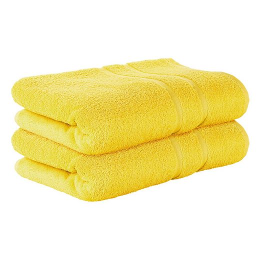 STICKANDSHINE Badetuch 2er Set Premium Frottee Badetuch 100x150 cm in 500g/m² aus 100% Baumwolle (2 Stück Pack) Badetücher 100 x 150 100% Baumwolle 500GSM Frottee mehr Exklusive Angebote
