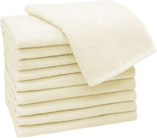 ZOLLNER Gästehandtücher Walkfrottier (10-St), 30 x 50 cm, 100% Baumwolle, vom Hotelwäschespezialisten mehr Zeitbegrenzte Promotion