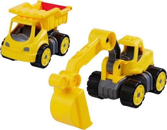 BIG Spielzeug-Baumaschine Power-Worker Mini (Set, bestehend aus Kipper und Bagger), Sandspielzeug, Made in Germany mehr