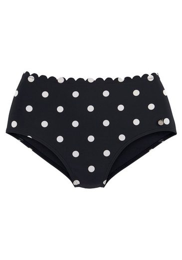 LASCANA Highwaist-Bikini-Hose Jada Mit Muschelkante und Punkten mehr 50% Rabatt mit kostenlosem Versand