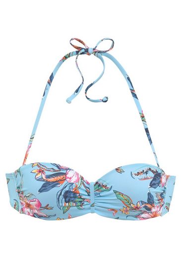 LASCANA Bügel-Bandeau-Bikini-Top Malia mit tropischem Print mehr im Angebot