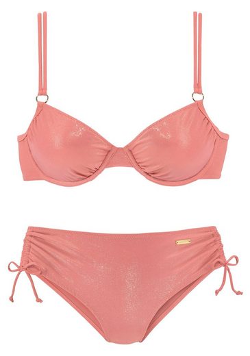 LASCANA Bügel-Bikini mit goldfarbener Glanzbeschichtung mehr