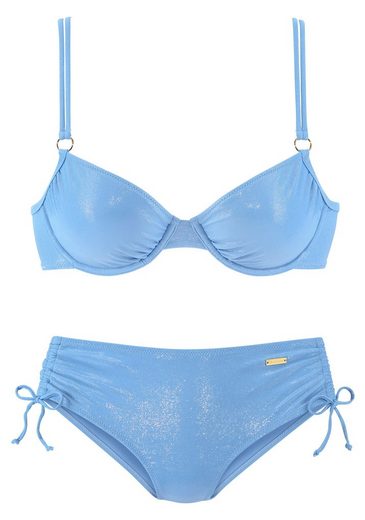 LASCANA Bügel-Bikini mit goldfarbener Glanzbeschichtung mehr Günstiger Verkauf