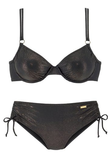 LASCANA Bügel-Bikini mit goldfarbener Glanzbeschichtung mehr Günstiger Verkauf