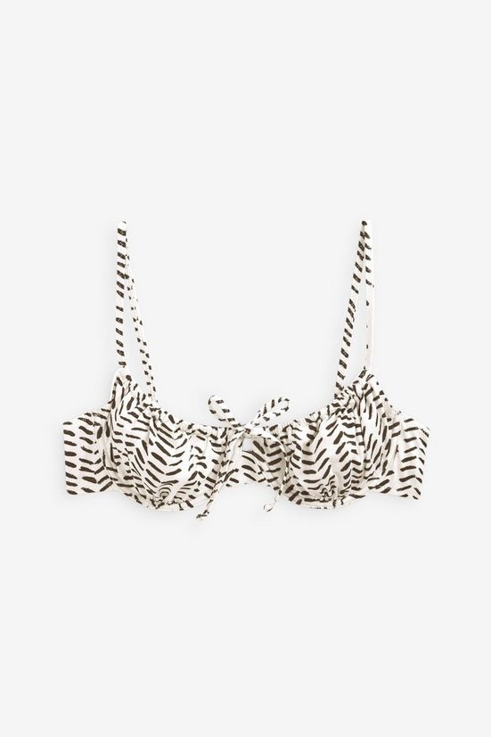 NEXT Bügel-Bikini-Top Unwattiertes, gerafftes Bikinioberteil mit Bügel 1-St mehr Neueste Mode