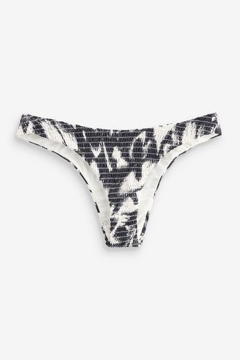 NEXT Bikini-Hose Gesmokte Bikinihose mit hohem Bein 1-St mehr