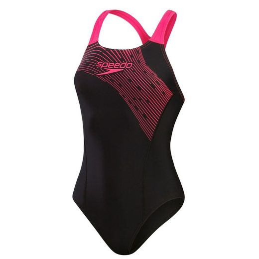 SPEEDO Badeanzug Medley Logo für Damen einteiler schnelltrocknend und chlorbeständig mehr Sonderangebot der Fabrik