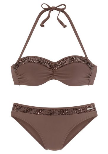 BRUNO BANANI Bügel-Bandeau-Bikini mit Pailletten mehr Riesige Rabatte