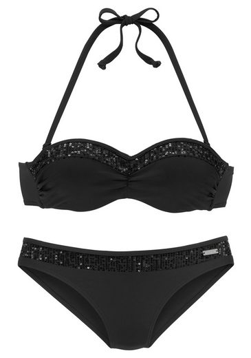 BRUNO BANANI Bügel-Bandeau-Bikini mit Pailletten mehr Riesige Rabatte