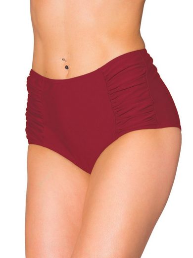 AQUARTI Bikini-Hose Aquarti Damen Bikinihose mit Hoher Taille und Raffung mehr Fabrikladen