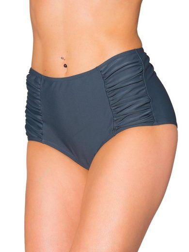 AQUARTI Bikini-Hose Aquarti Damen Bikinihose mit Hoher Taille und Raffung mehr Fabrikladen